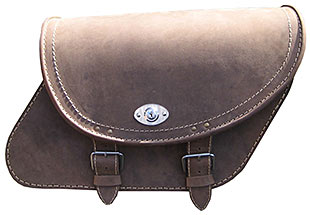 CS&V p109 brown motorcycle leather saddlebag